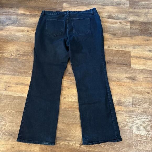 Liz Claiborne Plus Size 22W Blue Bootcut Dark Wash Jeans Western Horsegirl READ - Picture 2 of 11